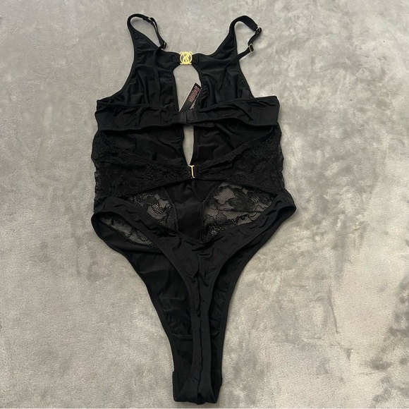 New! Victoria’s Secret Very Sexy Black So Obsessed High Neck Teddy 4317 - Picture 7 of 9